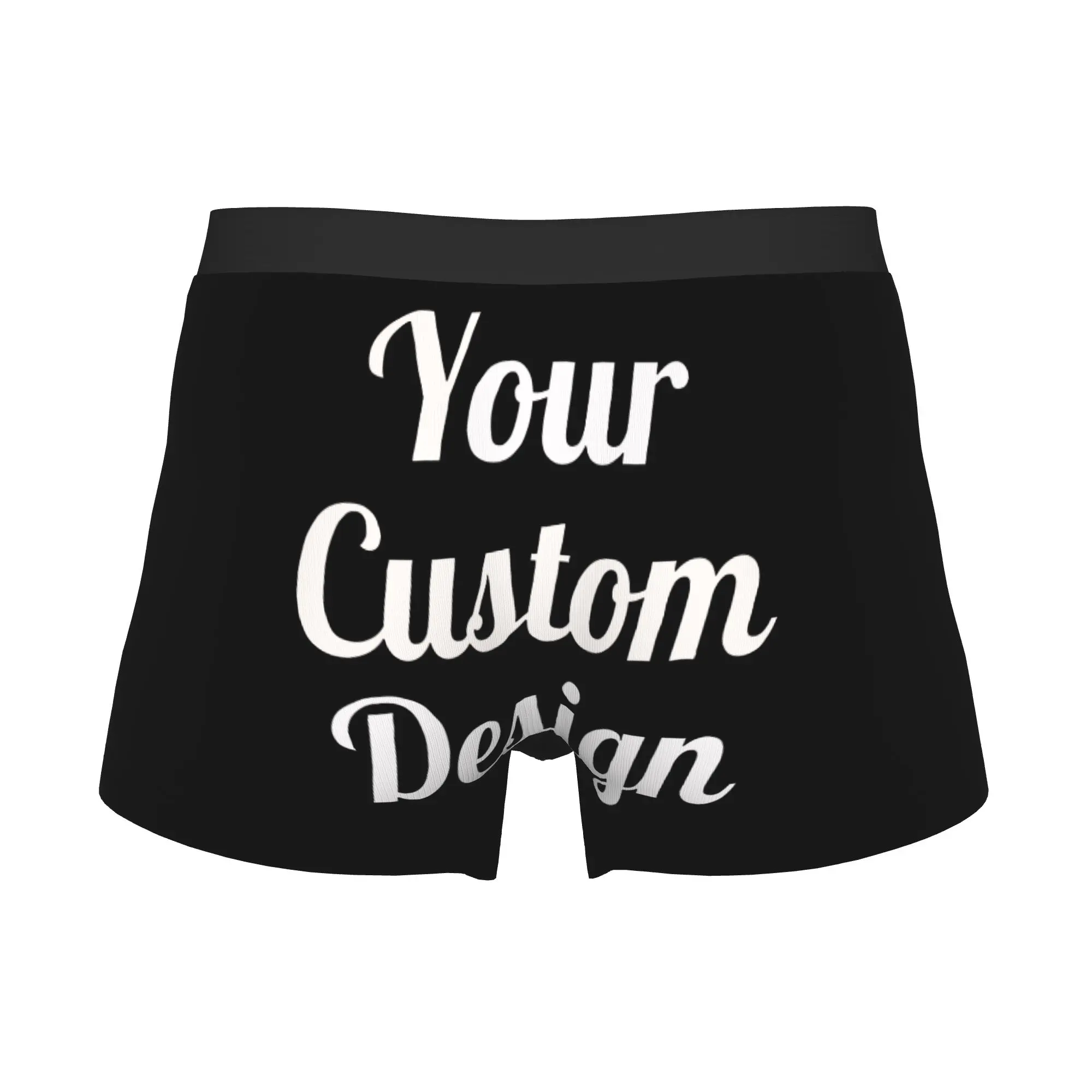 Your Custom Design Boxer Shorts For Men 3D Print Personalized Text Name Underwear Panties Briefs Breathable Underpants