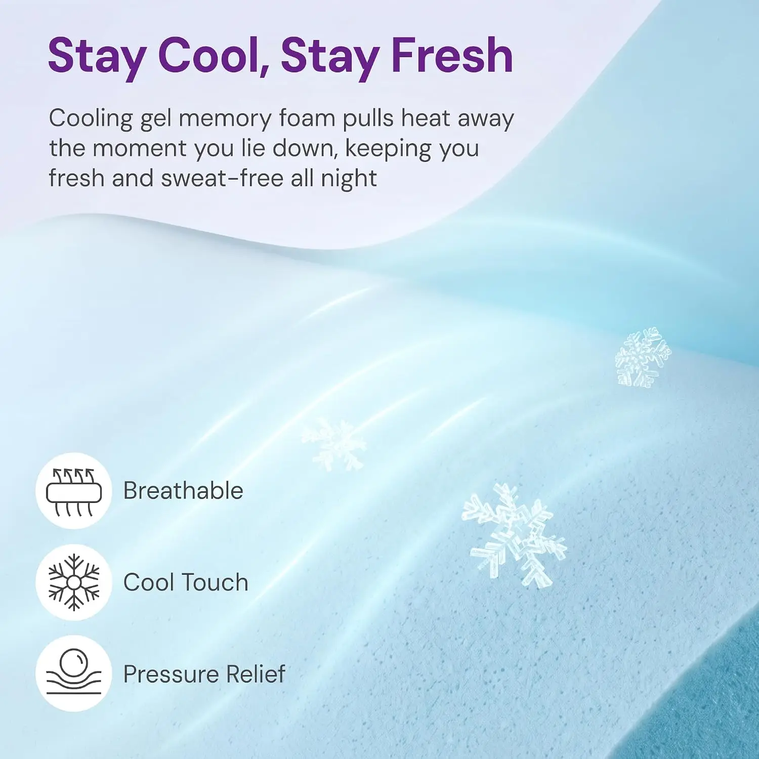GAESTE Twin 6 Inch Cooling Gel Memory Foam Mattress, Medium Feel