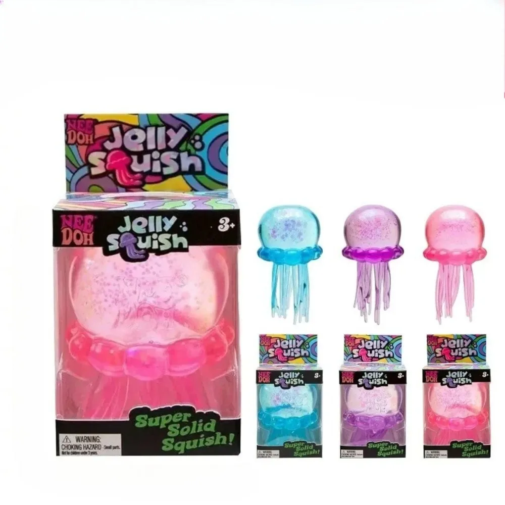 

Подтвержденная оптовая продажа: игрушка-антистресс Needoh Fuzz Ball Jellyfish Squishy в слепой коробке, для снятия тревоги, сувенир для вечеринок, подарок