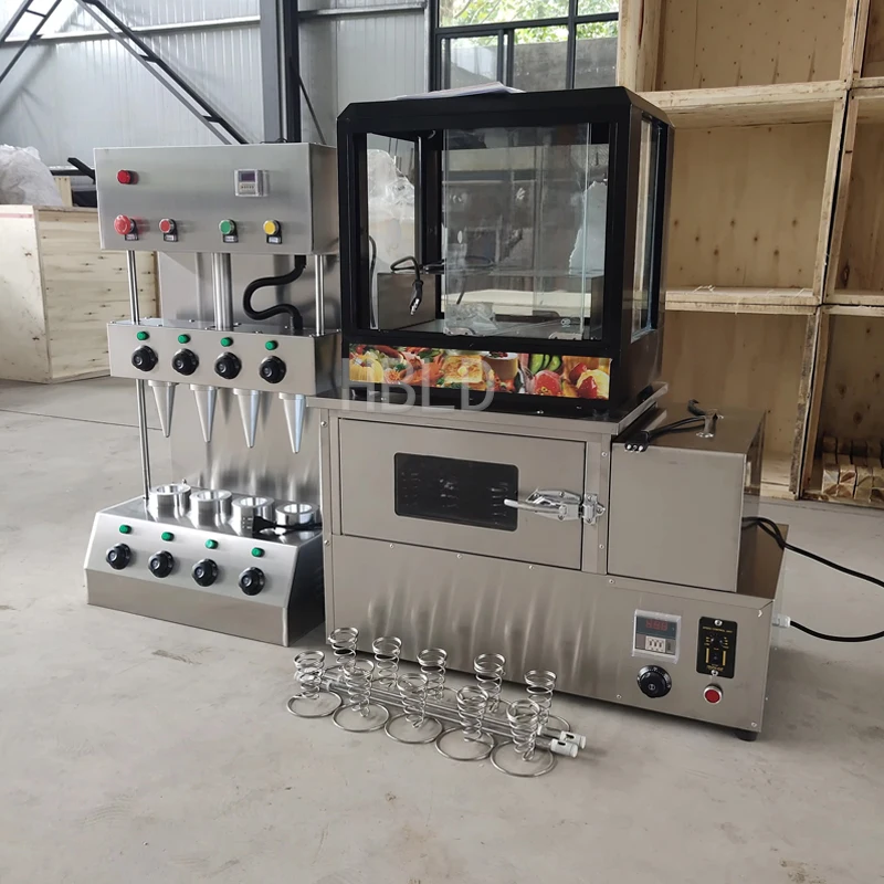 

2025 New Hot Selling Pizza Cone Mold Pizza Oven Machine Glass Display Cabinet