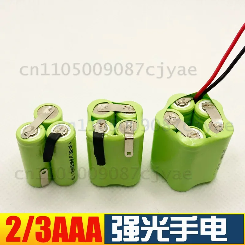For Flashlight Instrument Meter 2/3AAA 350mAh 3.6V 4.8V 6V Rechargeable Battery Pack