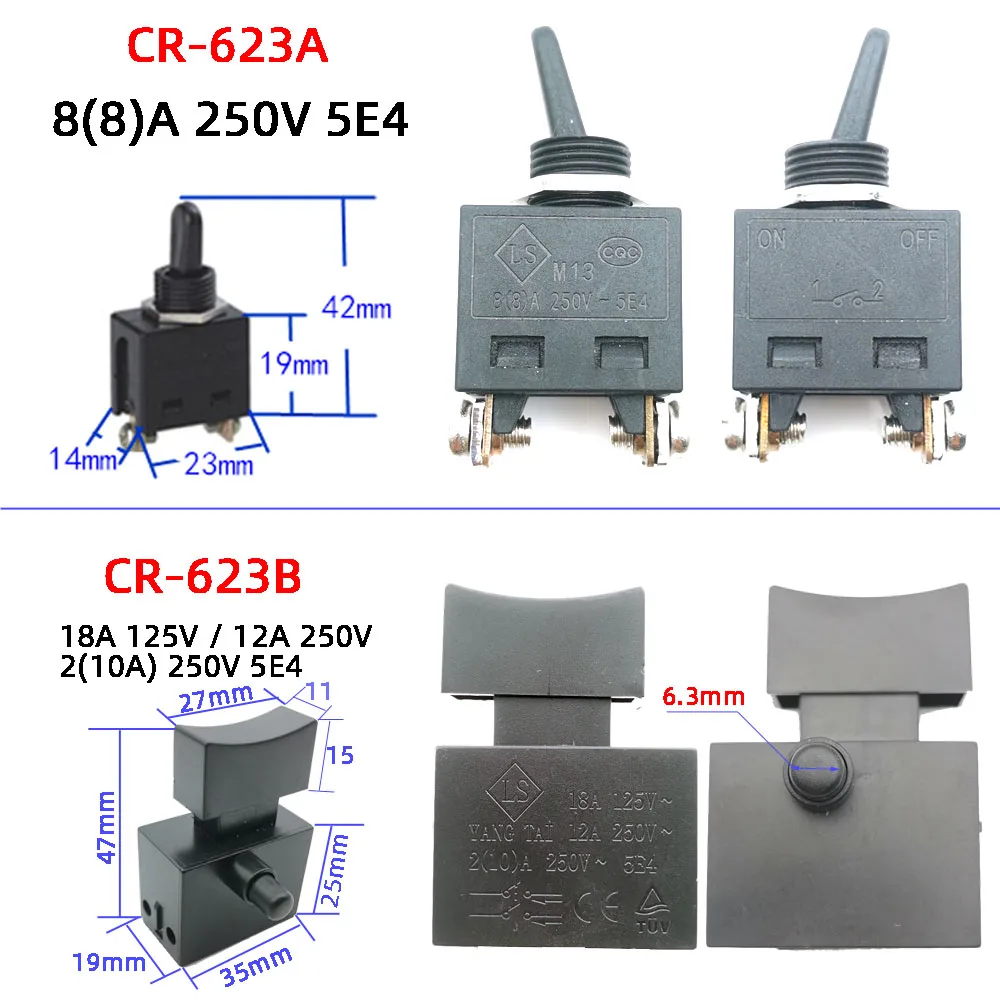 Bouton de contrôle de vitesse de commutateur de déclenchement d'outil électrique pour le meuleuse d'angle interrupteur de verrouillage/déverrouillage de perceuse à percussion électrique