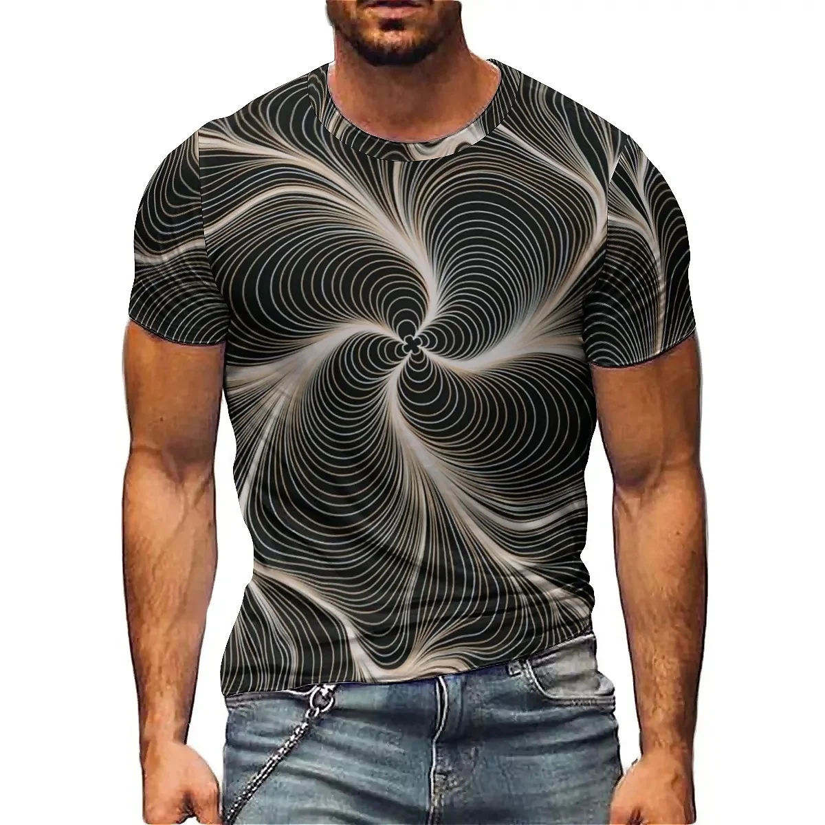 

Christmas Daily Outfit Men's 3D Printed Short Sleeve T-Shirt - Crew Neck