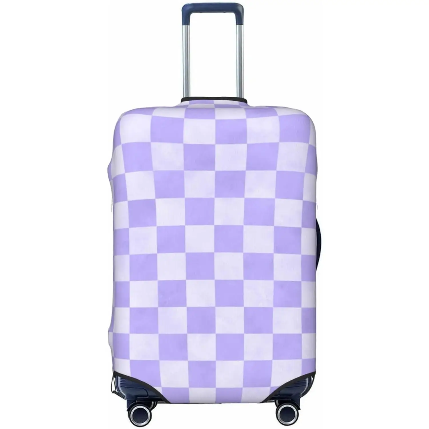 

Luggage Cover Protector Soft Purple Pastel Checker Print Suitcase Covers for Luggage Fit 18-21 Inch Suitcase