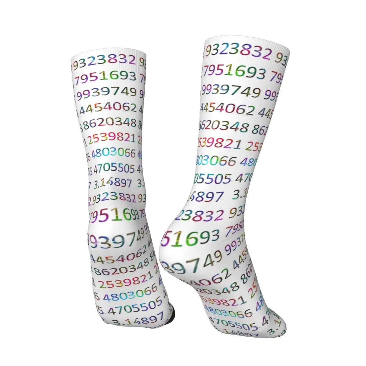 Vintage Pi Parade Men's Socks Math Unisex Novelty Seamless Printed Happy Crew Sock Gift