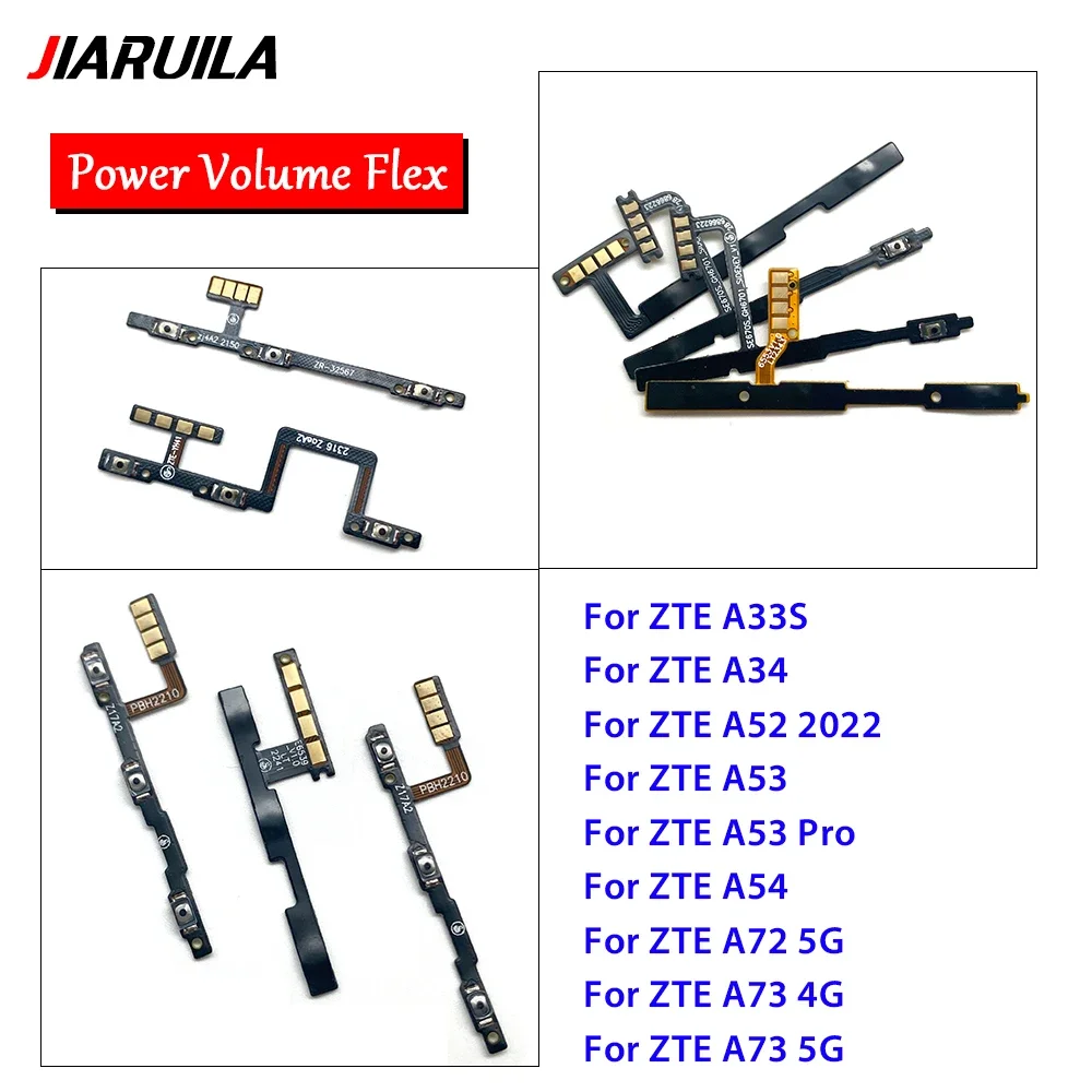 

For ZTE A33S A34 A52 2022 A53 Pro A54 A72 A73 4G 5G A5 A3 2020 A7 2019 A31 5G Power on/off Volume Key Button Flex Cable Ribbon