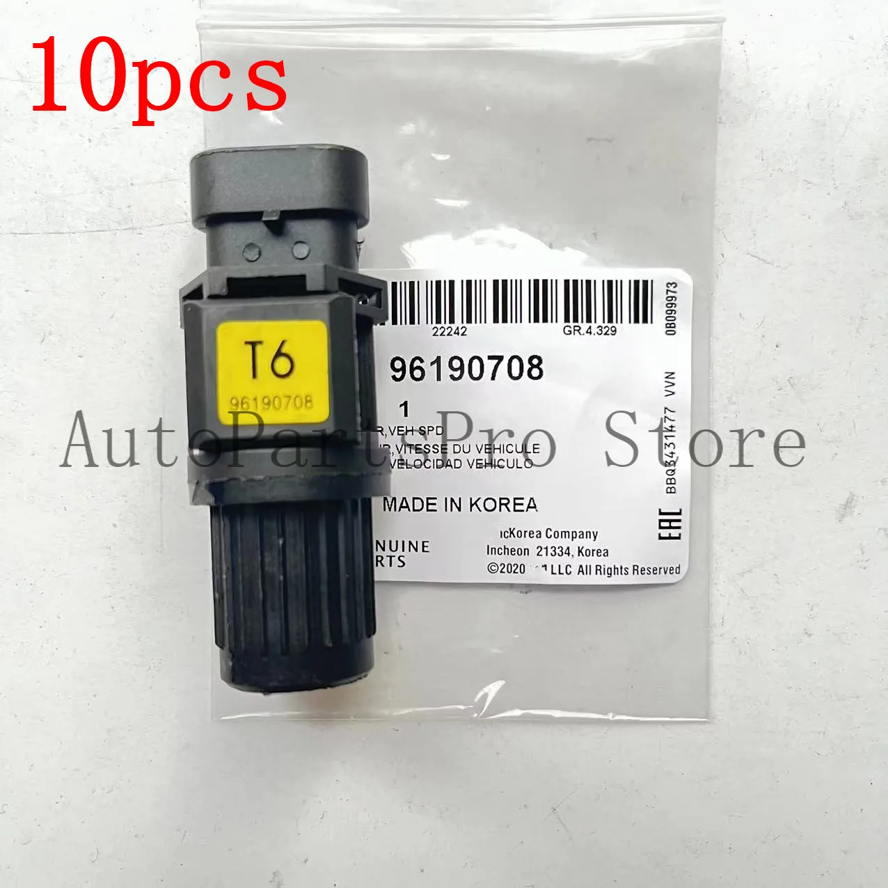 10 Pcs 96190708 Manual Transmission Speed Sensor For Chevrolet Aveo Aveo5 Daewoo Lanos Nubira Leganza Pontiac Wave SU9146 5S7656