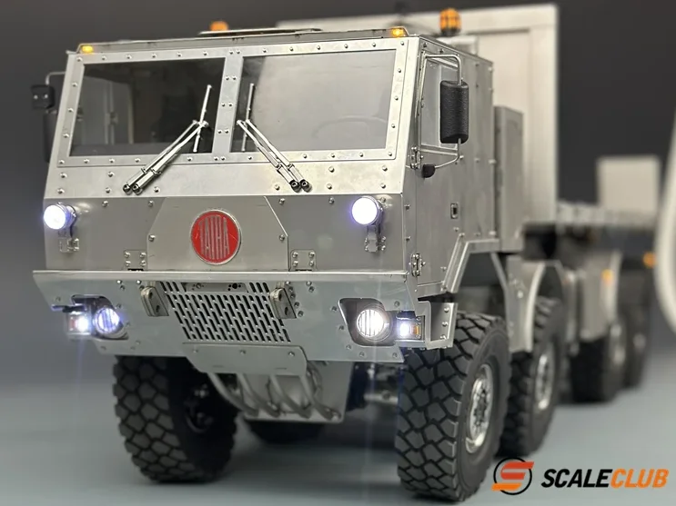 T815 8*8 Full Metal RC Military Truck 1/14 Scale Crawler Roll-on/off Vehicle FlySky PL18 Radio Control 3 Speed Dumper Model Toy