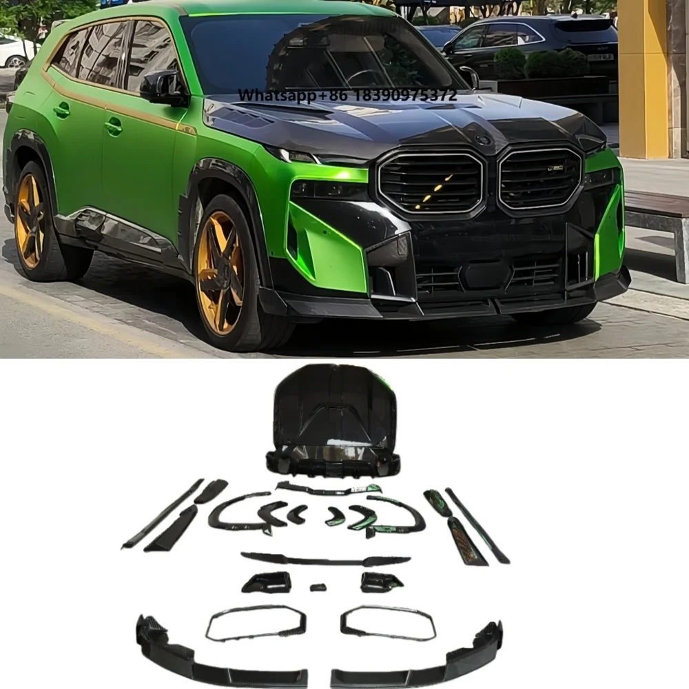 Upgraded LD Style Body Kit with Dry Carbon Fiber Front Lip, Rear Diffuser, Side Skirts, Hood, Etc. for XM