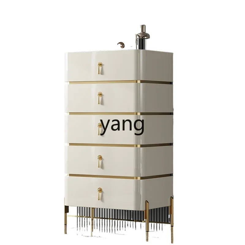 LH light luxury chest of drawers modern minimalist chest of drawers painted bedroom minimalist household bedside locker