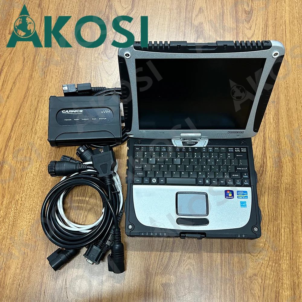 Heavy Duty Diagnostic tool for Doosan Diagnostic Scanner kit uvim Communication Interface Forklift Excavator Loader+CF19 Laptop