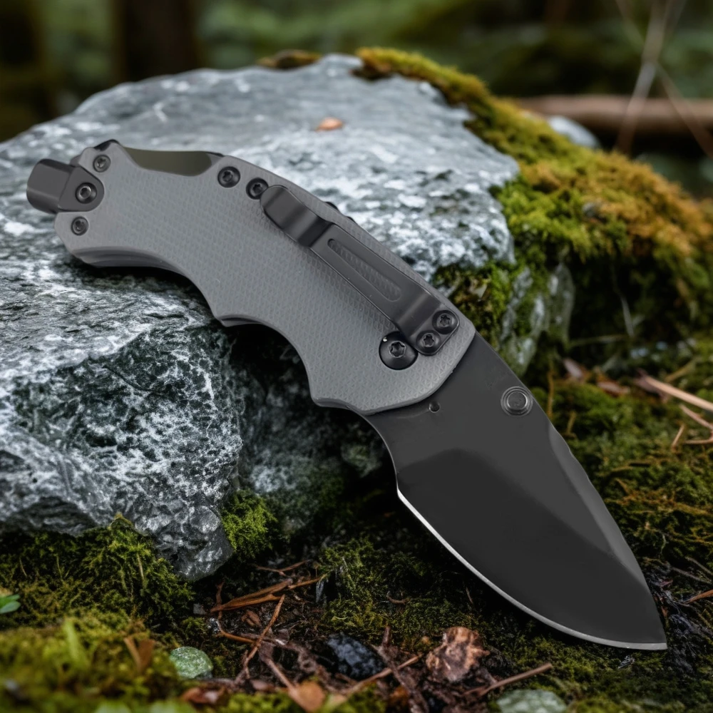 Nuevo Cuchillo Plegable Portátil con Hoja 8Cr13Mov y Mango G10, Cuchillo de Bolsillo Mini para Caza, Defensa Personal, Camping y Actividades al Aire Libre