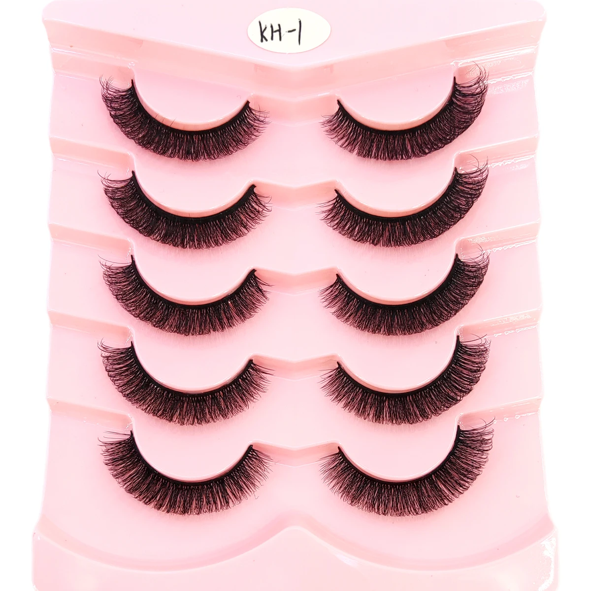 5/7ペアのナチュラルロング3D人工ミンクつけまつげつけまつげメイクアップミンクつけまつげエクステつけまつげショートアイラッシュ