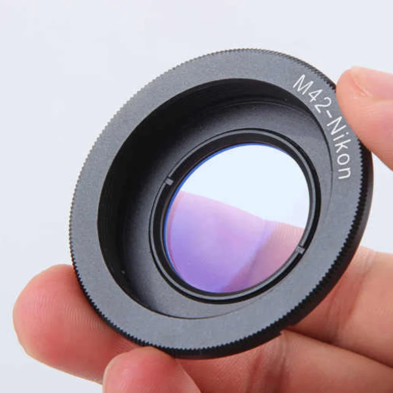 Adapter M42-Ai ze szklaną ostrością do obiektywów śrubowych M42 do lustrzanek Nikon z mocowaniem F DSLR D90 D300s D3200 D7000 D7100