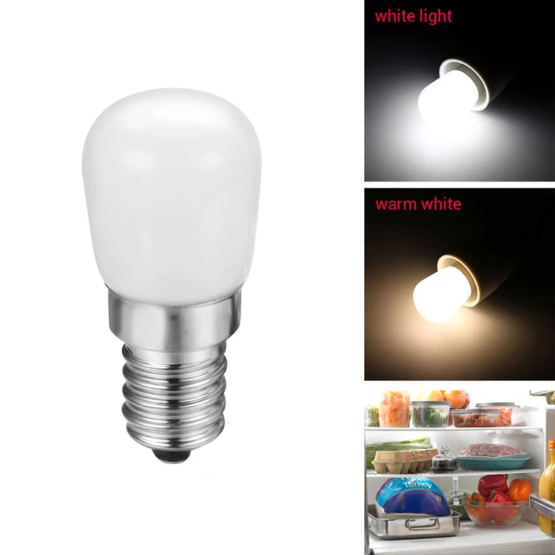 

2pcs LED Refrigerator Lamp E14 2W LED Fridge Light Bulb SMD2835 Glass Bulb AC220V Freezer sewing machine Light For Home Lighting