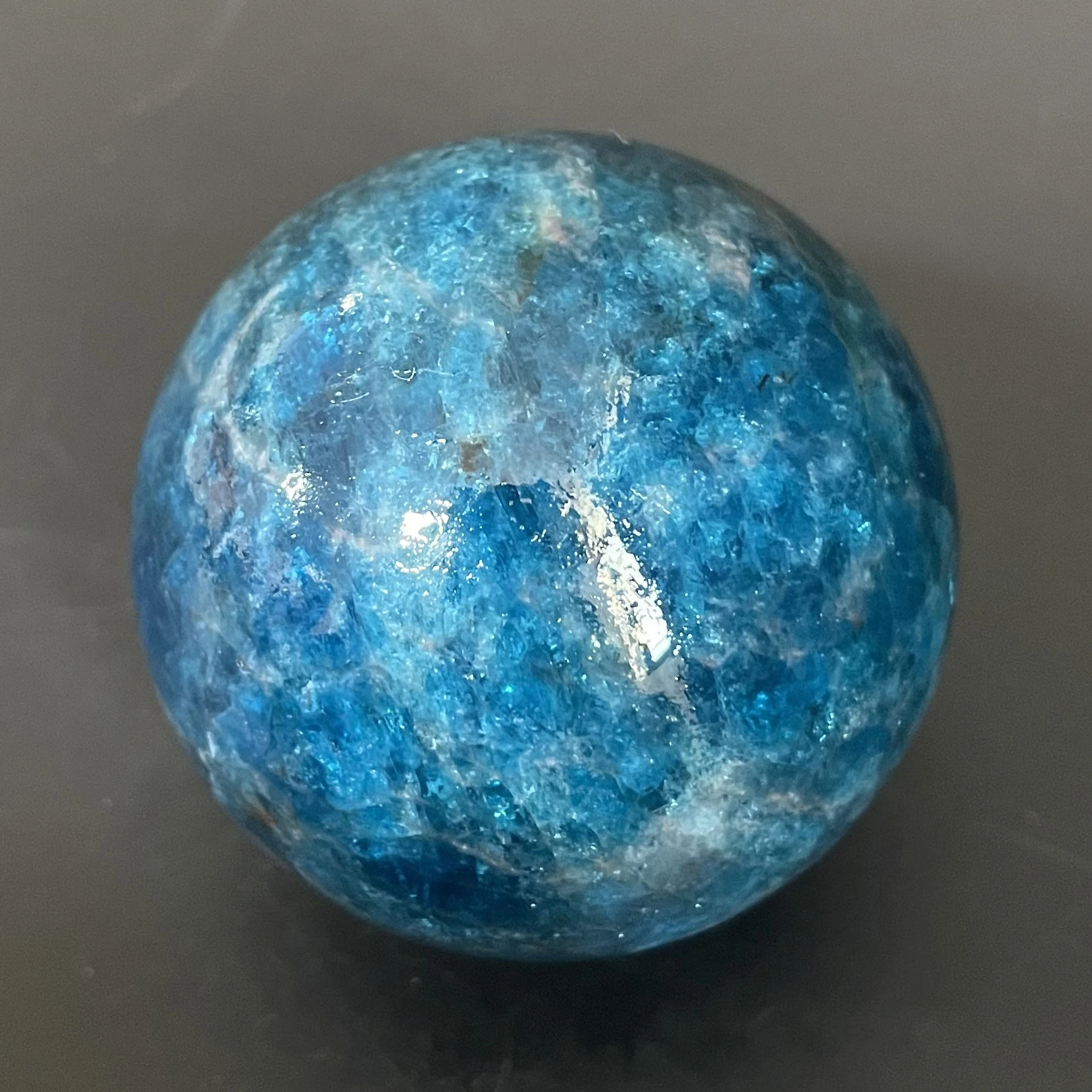 Natural Crystal Apatite Ball Rock Decoration Rough Polished Quartz Stone Healing - Image 2