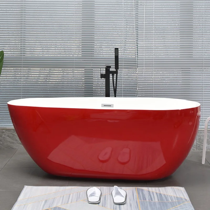 Acrylic drop-shaped adult bathtub household separate bathroom bathtub