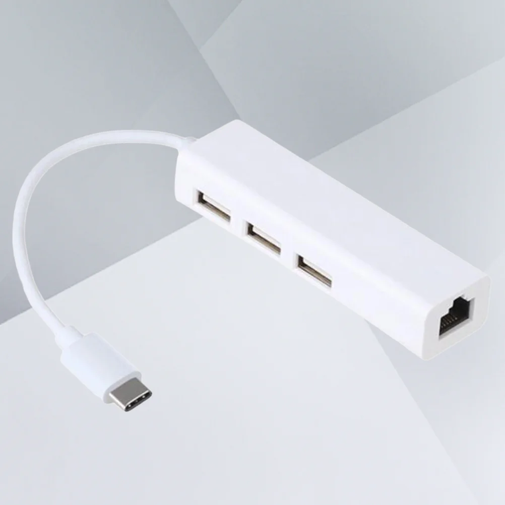 

Type C Ethernet Adapter Rj45 Lan Port 3 USB 2.0 Hub for S8 Plus Note 8 G6 G7 External Network Hub Otg USB Transfer