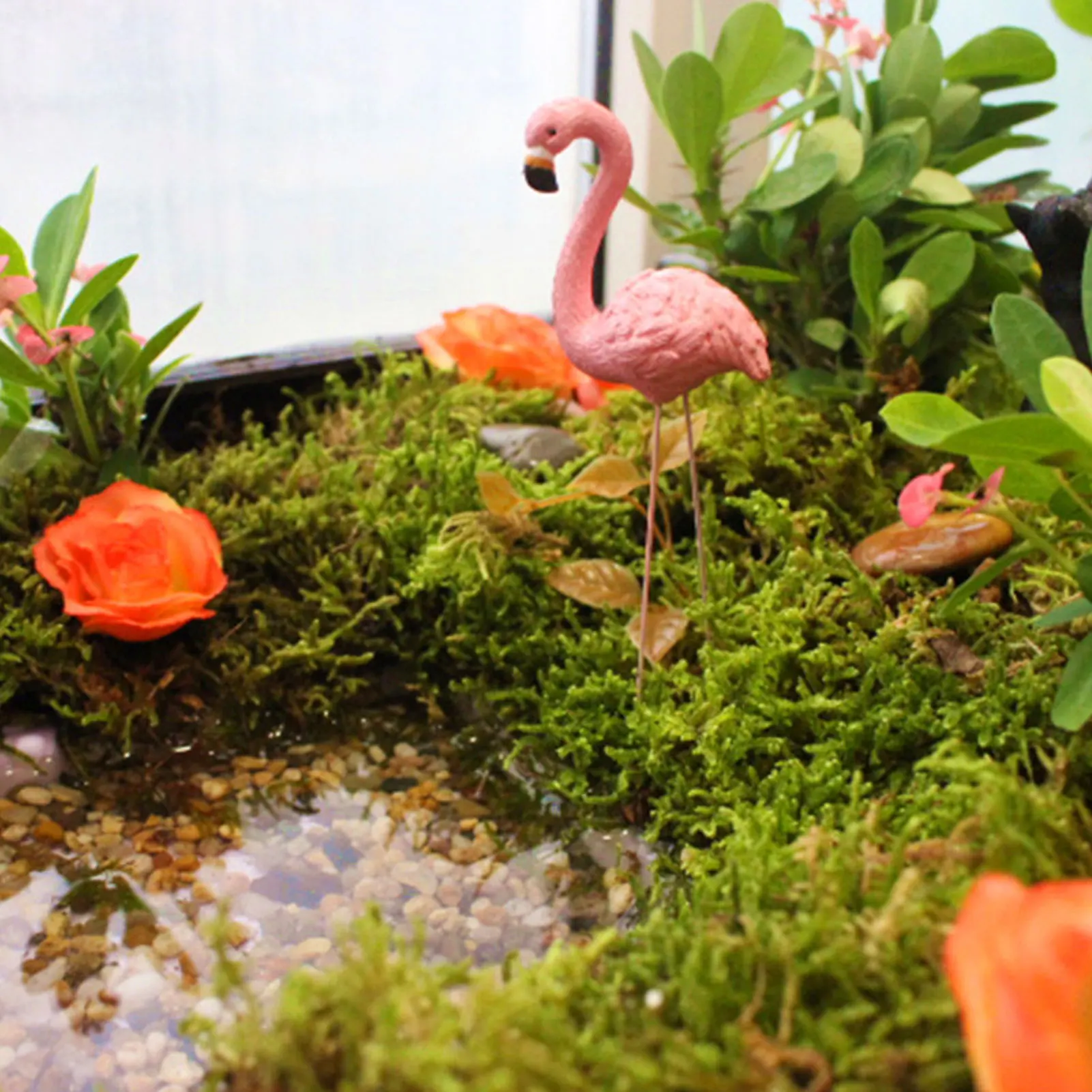 Cute Flamingo Gifts Beautiful Practical Stylish Appearance Fine Details Resin Material Flamingo Yard Statue for Gifts