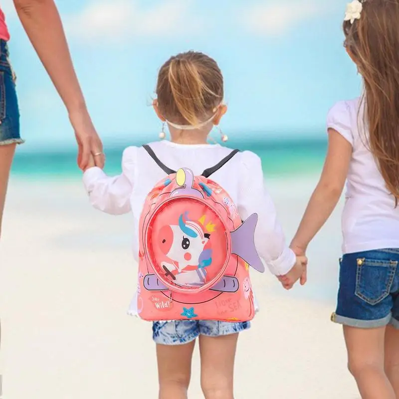 Sac de natation pour enfants, animaux mignons, sac à dos de plage pour enfants, sac de natation pour filles, support de natation de piscine et sac à