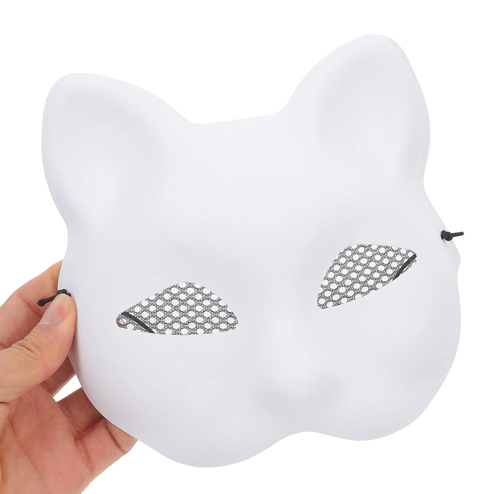 

Набор из 3 белых масок-заготовок в виде кошачьей морды для самостоятельной росписи, для взрослых, для маскарада, бала, вечеринки, выпускного, карнавала