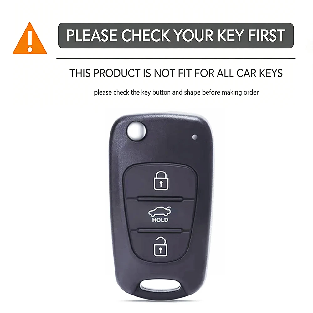 For KIA RIO Soul Optima Ceed K2 K3 K5 Pride For Hyundai Elantra Accent i20 i30 ix35 Car Flip Key Case Cover Shell Fob Keychain - view 5