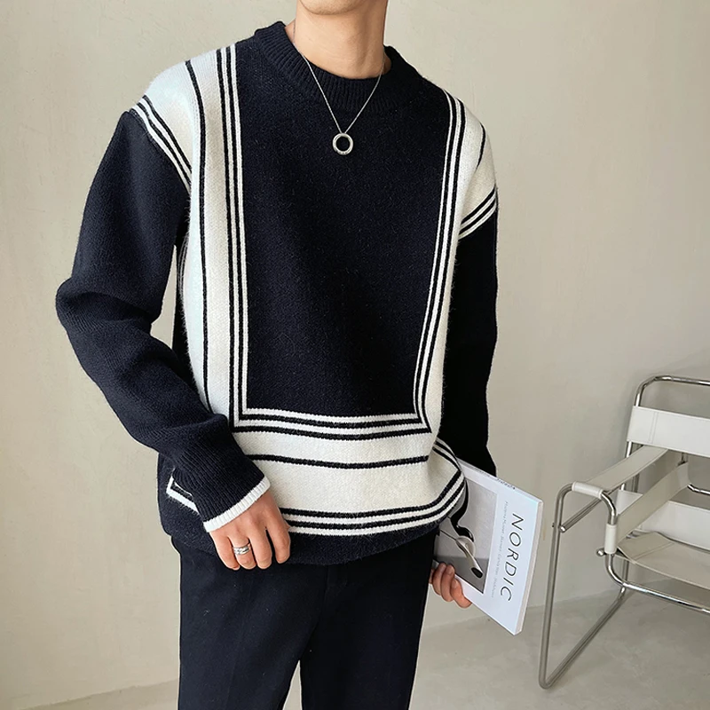 

Осень-зима 2022, винтажный свитер в стиле Харадзюку, зимние пуловеры с круглым вырезом, вязаные свободные модные свитера в стиле хип-хоп, топы M55