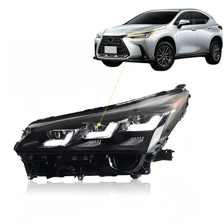 LED Auto Lighting System for  Lexus NX200 2015-2017 Car Head Light Headlamp with 3 Lens 81145-78080 81185-78080