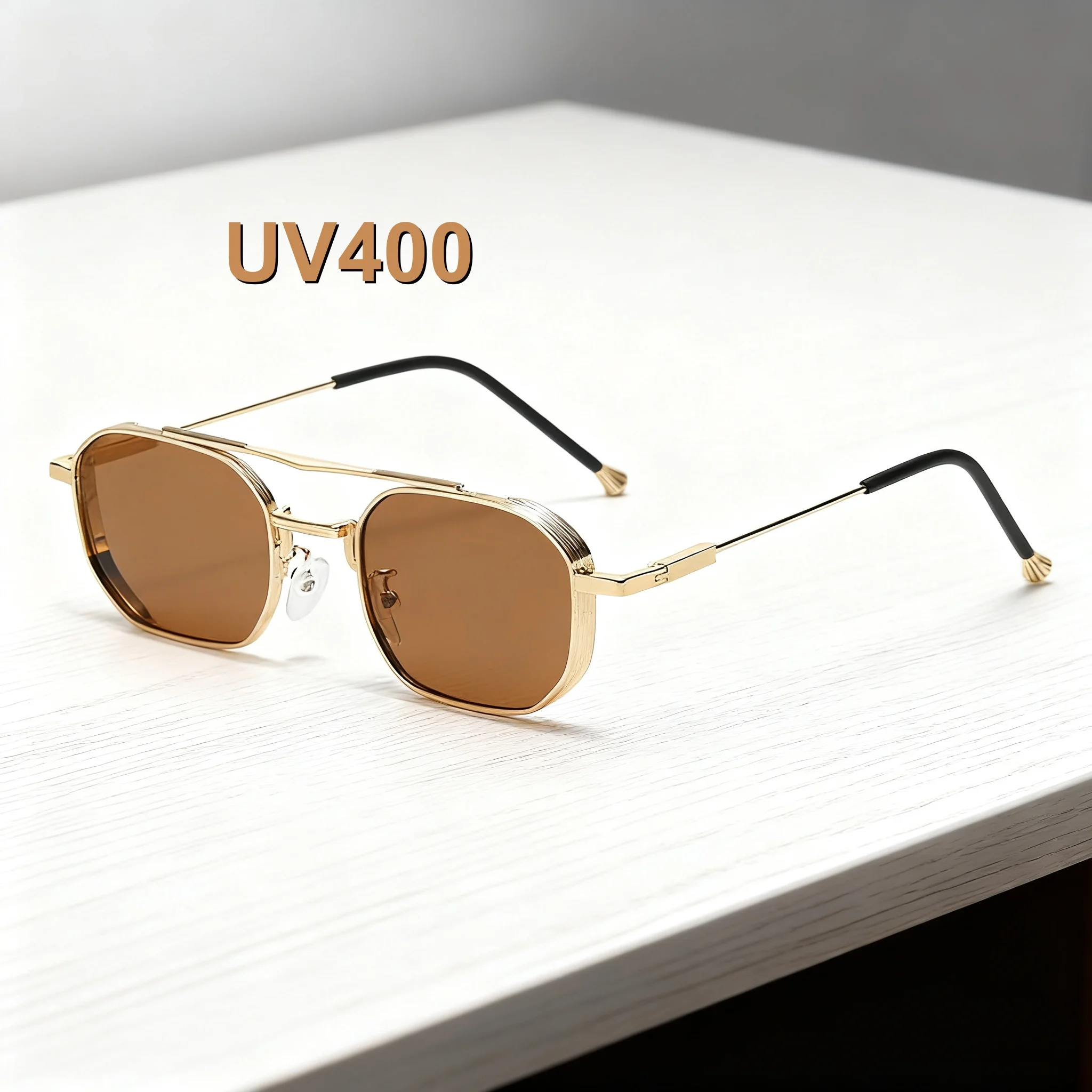 

Retro Fashion Personalized Luxury Metal Square Frame Women's Sunglasses Outdoor Neutral High Quality UV400 Sunscreen Glasses