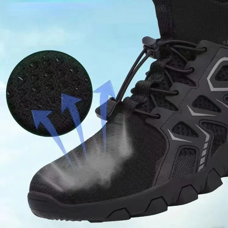 أزياء الرجال أحذية جودة في الهواء الطلق المشي لمسافات طويلة أحذية الصيف شبكة أحذية رياضية للرجل الراحة عدم الانزلاق تسلق الجبال حذاء Zapatos Hombre #5