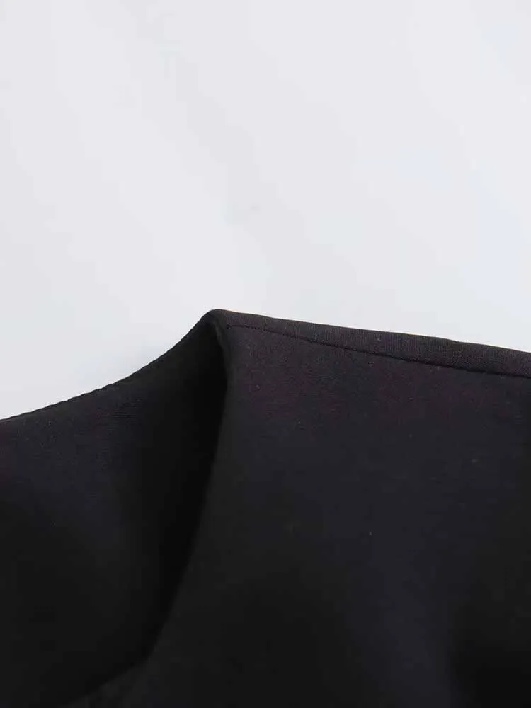 سترة قصيرة عصرية جديدة للخريف والشتاء على الطراز الأوروبي والأمريكي متعددة الاستخدامات بأكمام طويلة وزر ذهبي #6