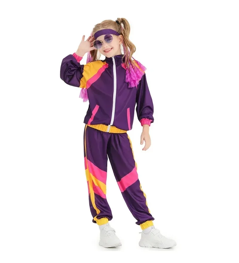 Disfraz Retro Hippie para Niños y Niñas, Estilo Años 60 y 70, Rock, Disco, Cosplay, para Purim, Halloween, Fiesta de Disfraces