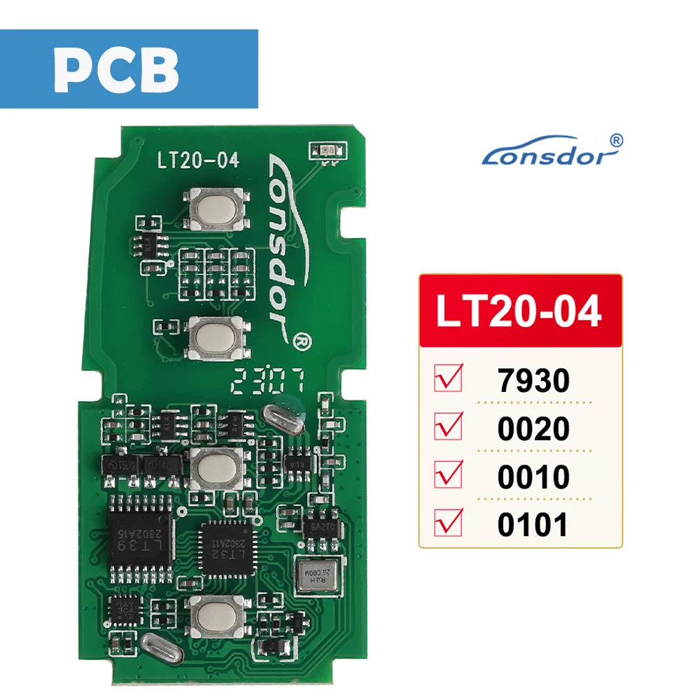 

Lonsdor K518 LT20-04 4D/8A PCB 4B Universal Remote Circuit Board For Toyota Prado Crown Cruiser Highlander Lexus ES GS NX LX RX