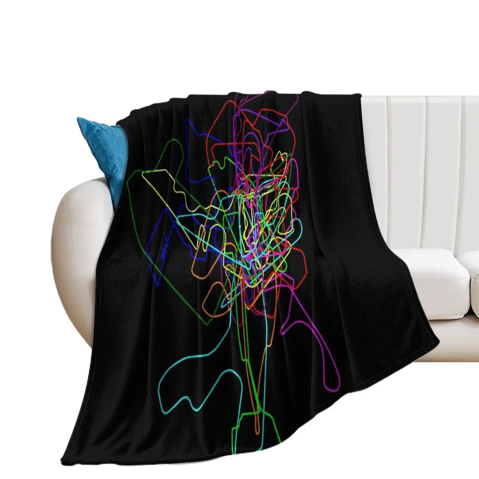 

F1 circuits 2025 - rainbow pattern Throw Blanket Polar Baby Blankets