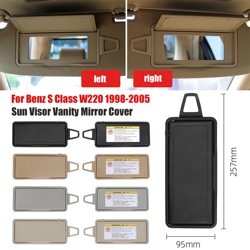 

Автомобильный солнцезащитный козырек, корпус солнцезащитной панели, левый/правый чехол для косметического зеркала для макияжа для Mercedes Benz S Class W220 1998-2005 2208100110