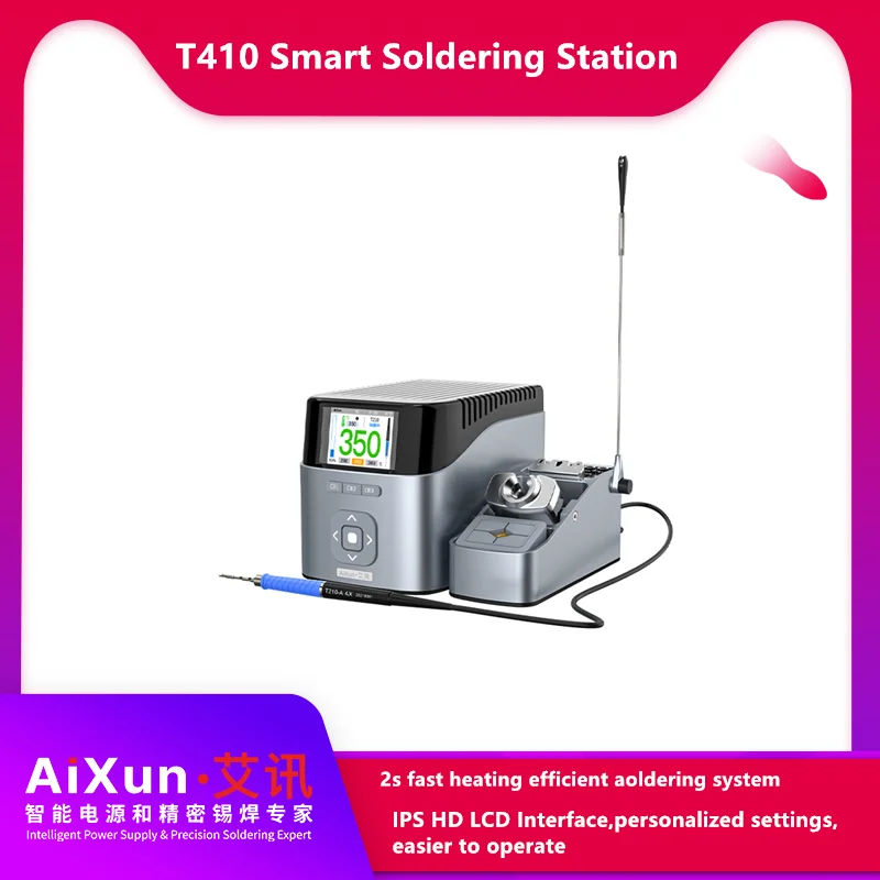 Aixun T410 Single Channel Smart Soldering Station PCB Repair Welding Tools Supports C115/C210/C245 Soldering Iron Welding Equipm