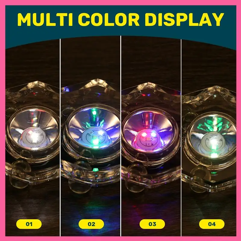 

ABNM Crystal LED Light Base Многоцветная автоматическая мигающая подставка Цветная выставочная подставка Освещенная витрина с плоской верхней поверхностью