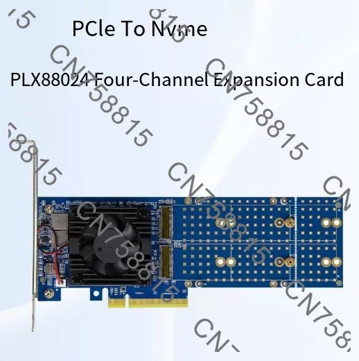 PCIe 4.0/Nvme/x8/M.2 hard disk without splitting, PLX88024 expansion card