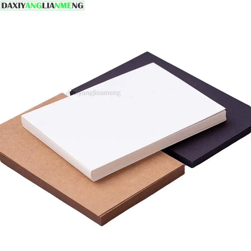 100pcs/lot A6 Size 10 X 15cm Kraft Paper 350gsm Card paper, DIY  Gift Packing Cardboard Paper Blank Postcard