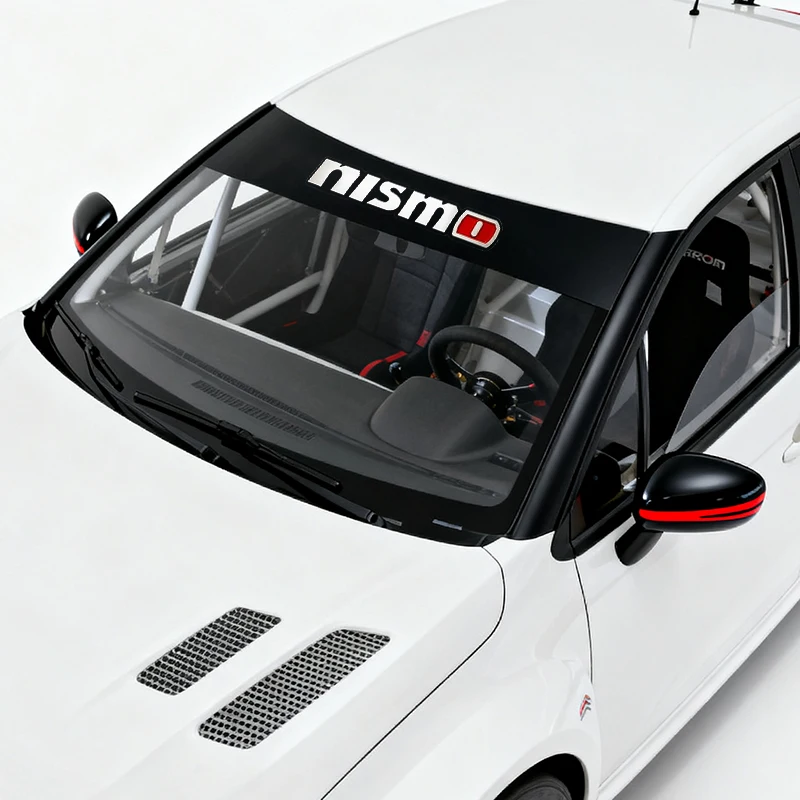 Car Sunshade Stickers Auto Front Windshield Decorative Decals For Nismo Tiida Teana Skyline Juke X-trail Almera Qashqai Goods