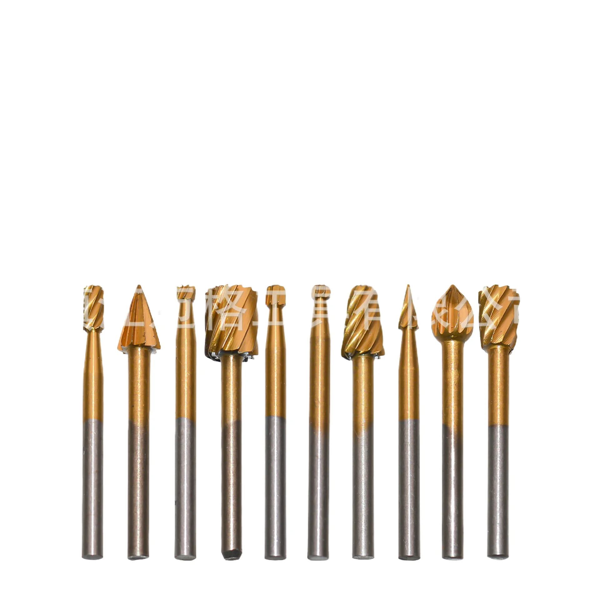 10pcs HSS Rotary Files Set Rat-tail Hard Metal Milling Cutters for Steel Woodworking Compatible Rotary File Tool