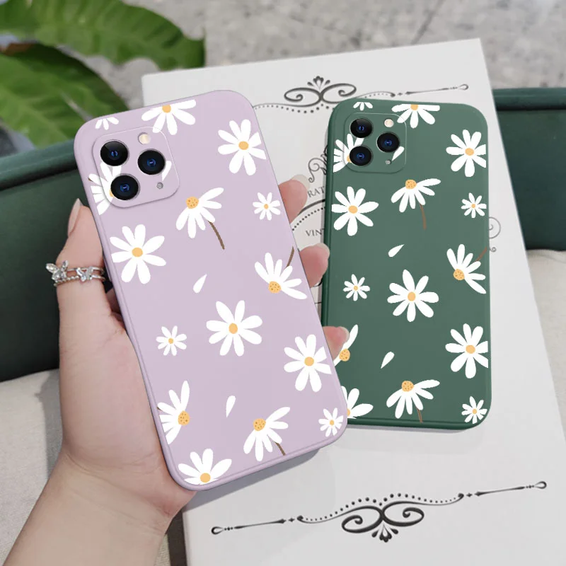 

Plain Daisies Phone Case For iPhone 17 16 16e 15 14 13 Plus Pro Max Mini Silicone Cover