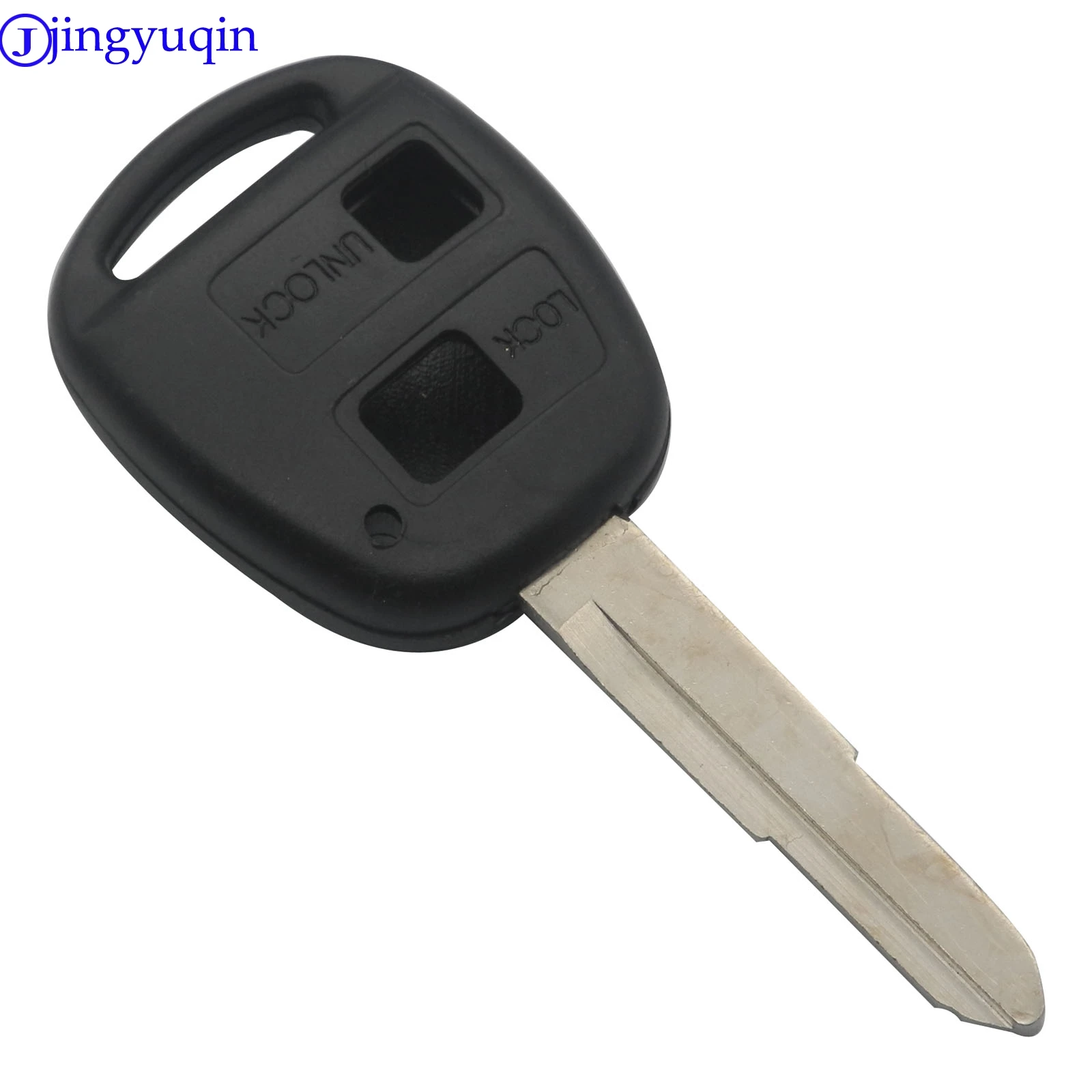 jingyuqin Remote Replacement Car Key Shell Case For Toyota HIACE Yaris TOY41 HU133R Uncut Blade Rubber Button Pad