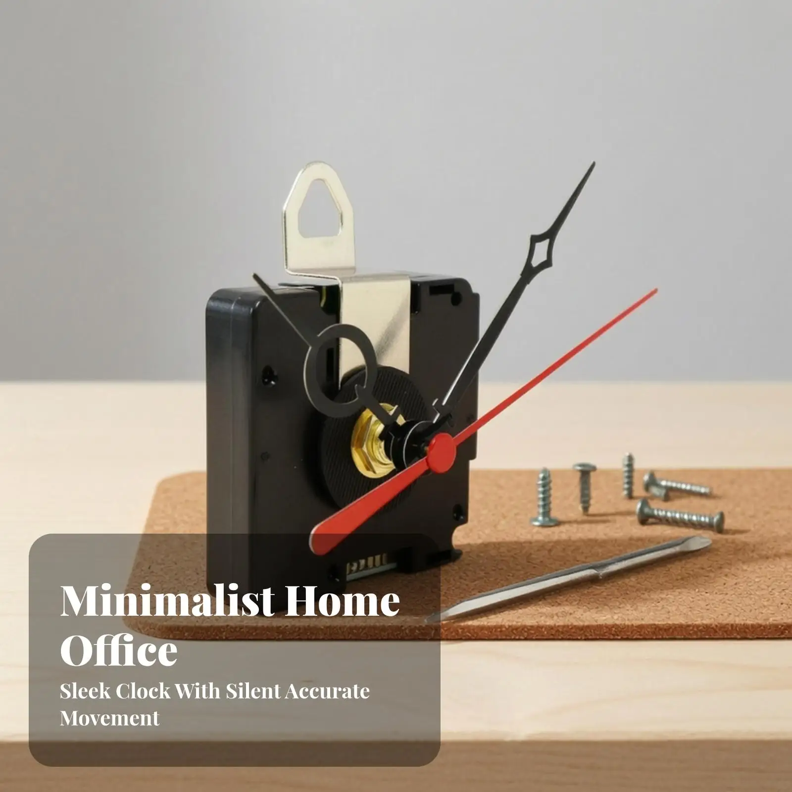 Self Setting Metal Clock Movement for Wall Clock Restoration with 48mm Hour Hand Included