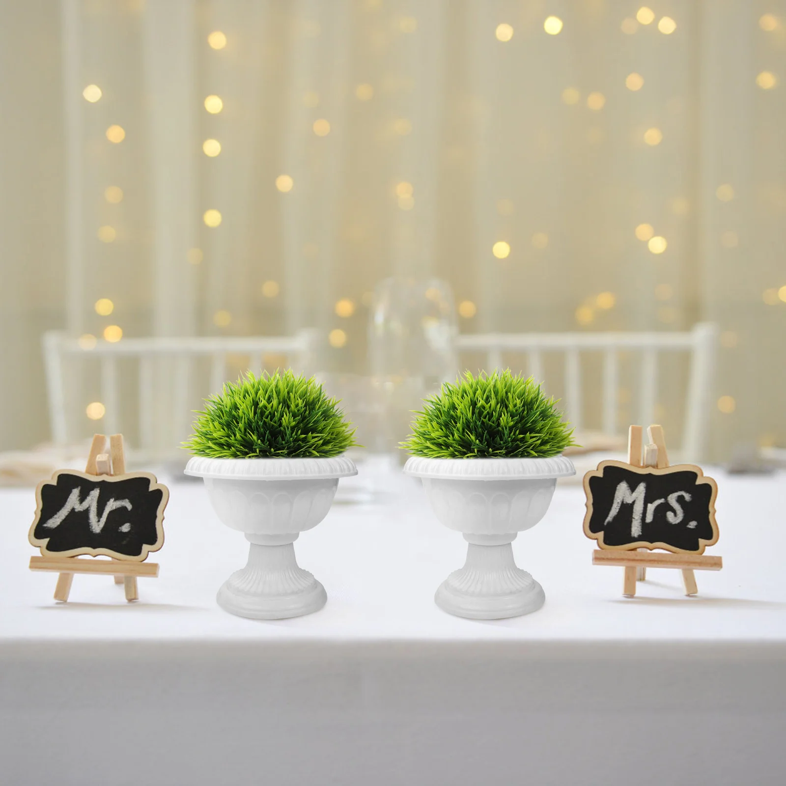 

4Pcs Decorative Flower Pots Roman Style Lightweight Plant Containers for Wedding Ceremony Garden Decoration Creative Flower Pots