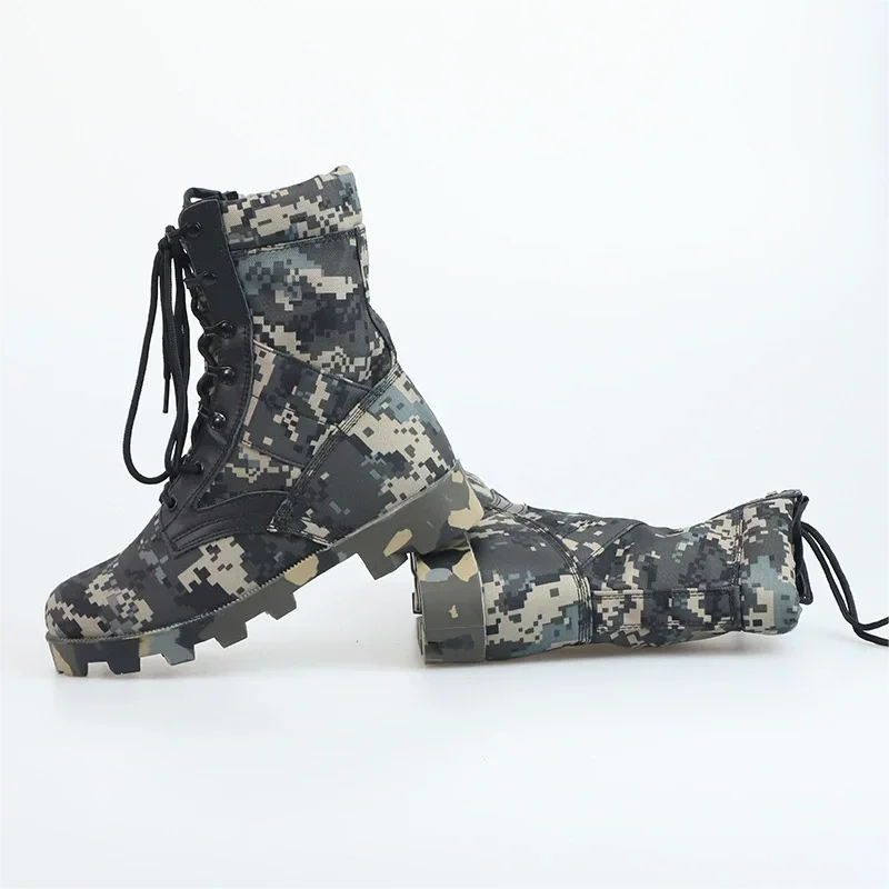 2026 جديد رائجة البيع التمويه رجل أحذية قتالية المشي لمسافات طويلة في الهواء الطلق الصحراء حذاء الغابة على الطرق الوعرة التدريب عالية أعلى التكتيكية بوتاس #4