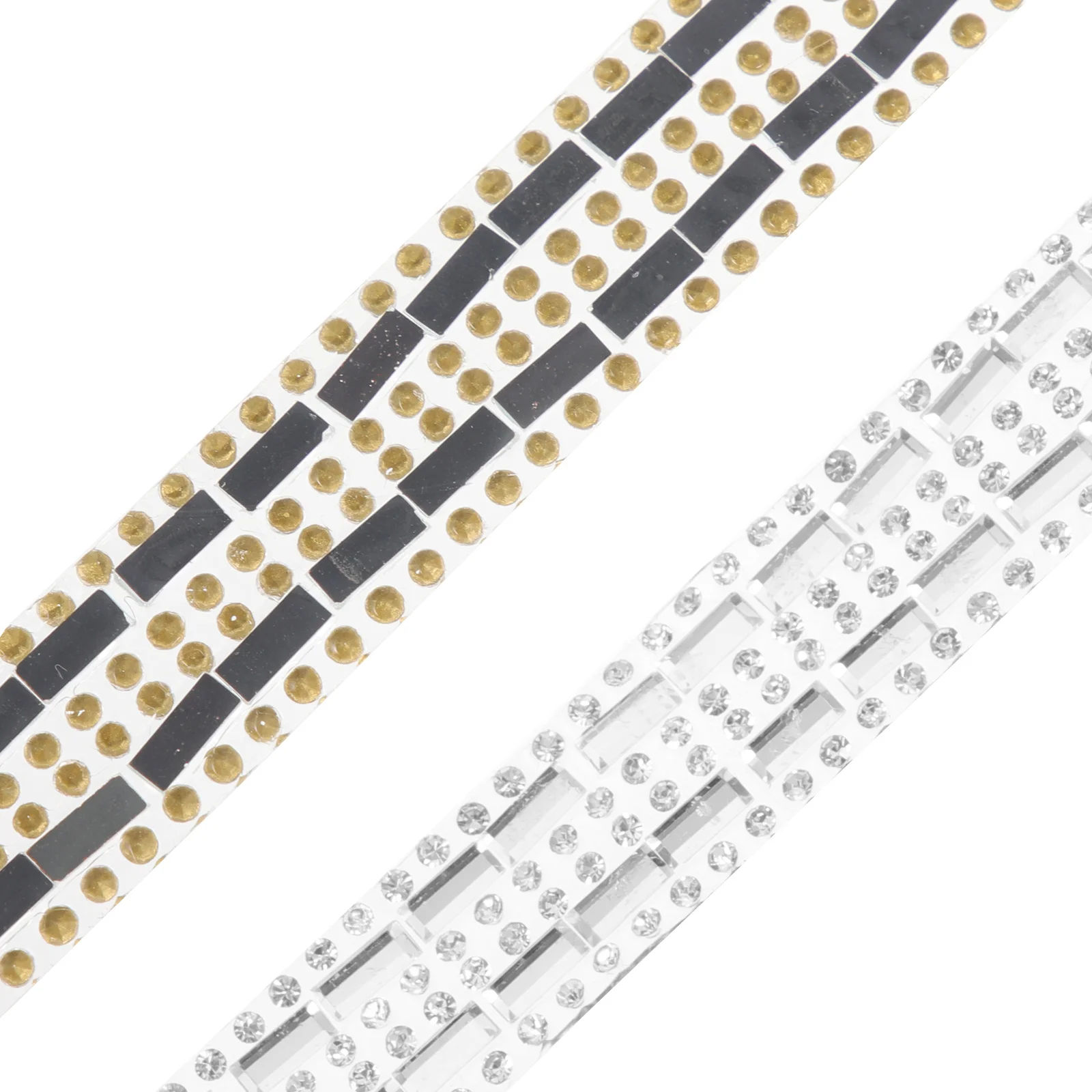 

1 Roll Self Adhesive Rhinestone Ribbon Lightweight Wear-Resistant Bling DIY Clothing Costume Craft Trim Rhinestone Chain