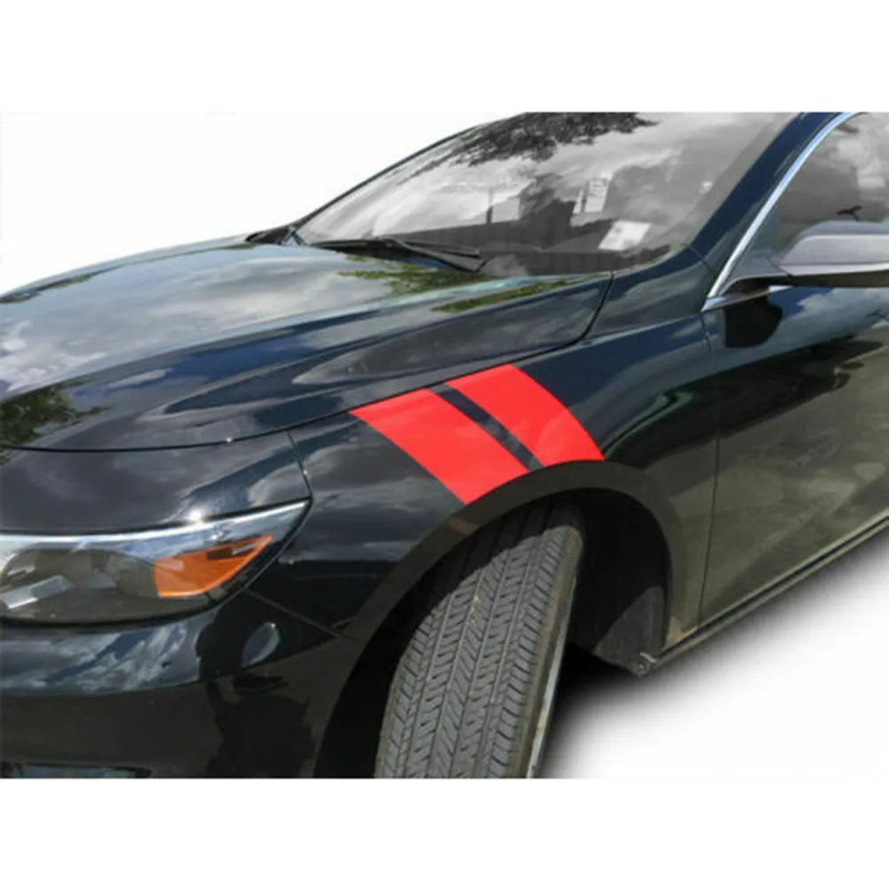 High Quality New Practical Decal Stickers 4 Pieces Auto Vinyl for bonnet Black Car Cover Decal Parts Red  High