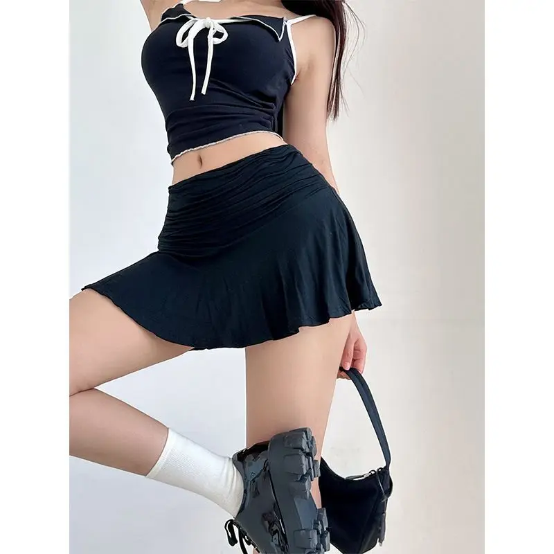 2025 women's spring and summer new style Spicy girl's low rise short skirt with… - Image 4