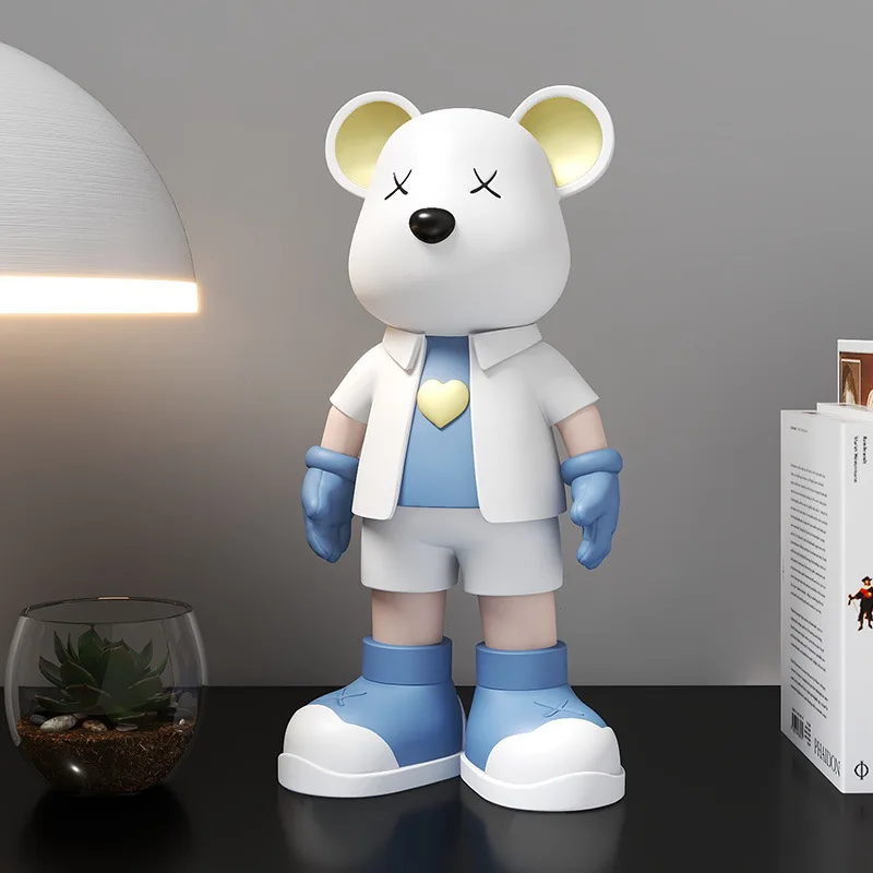 Tabletop Figurine Home Decor Ornament for Living Room Entrance TV Wine Cabinet Bedroom Shelf Accent Decor Lucky New Home Gift
